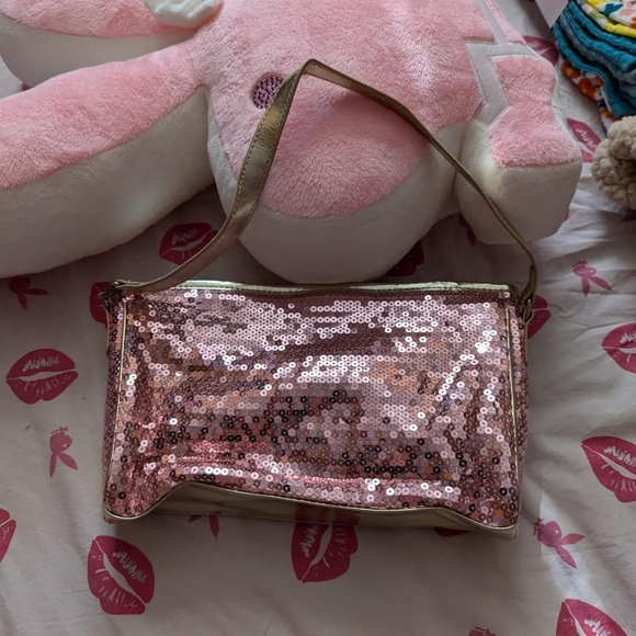 Hello kitty purse bag sequins gold ish yellow ish pink - Picture 9 of 9